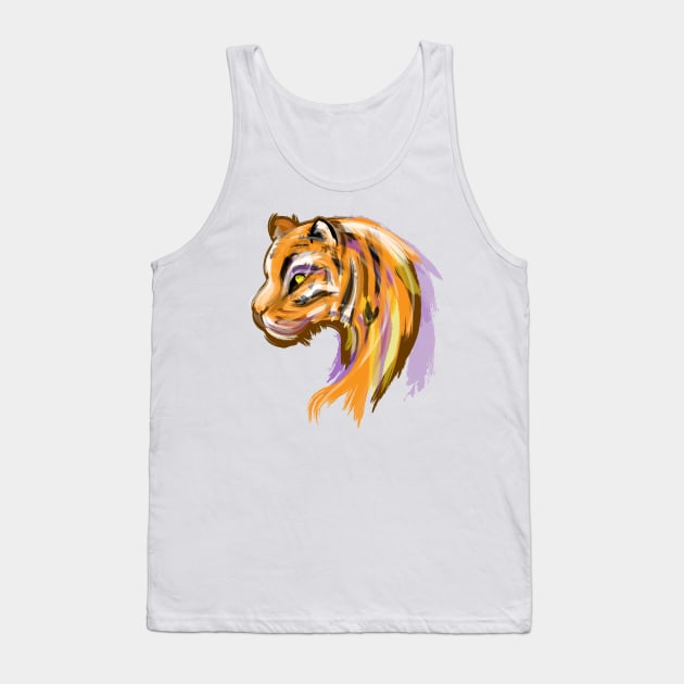 Neon Tiger Tank Top by slugbunny